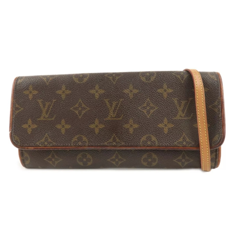 Authentic Louis Vuitton Monogram Pochette Twin GM 2Way